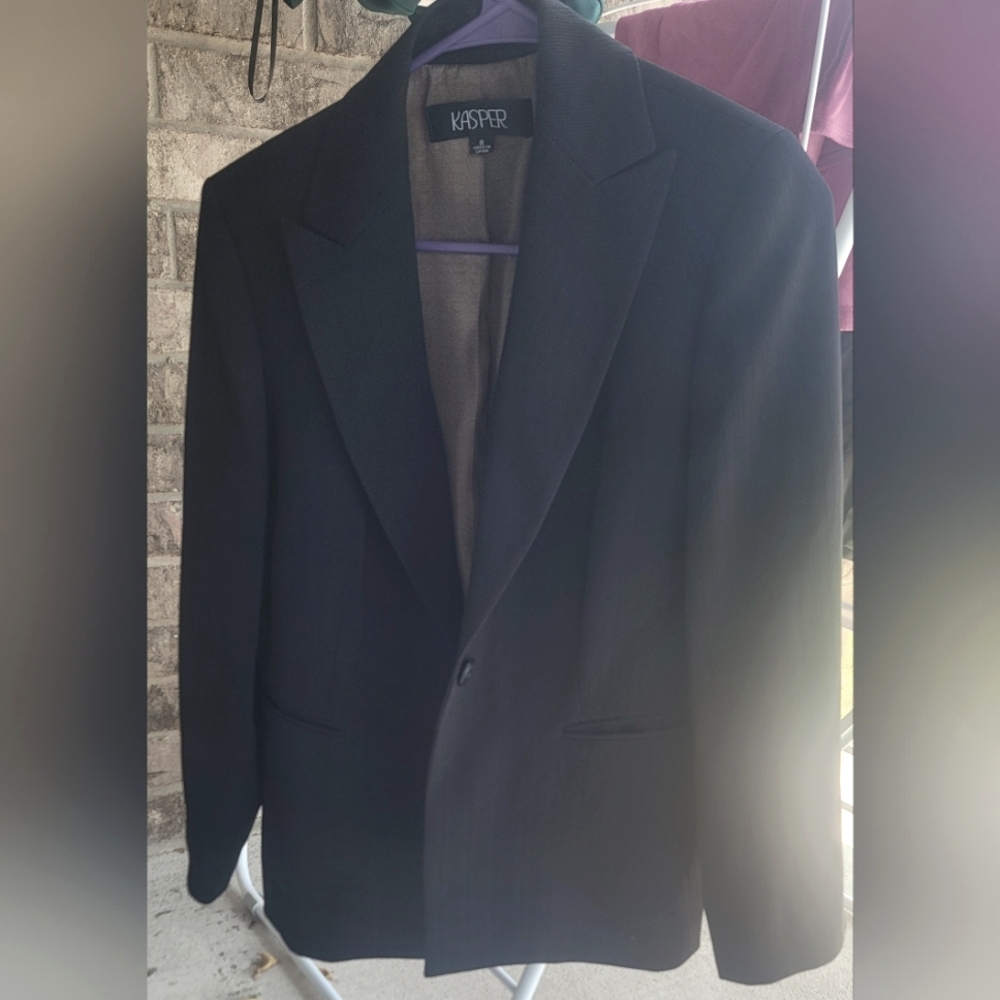 NWOT Kasper 8 Black Textured Blazer